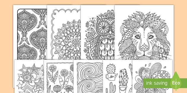 super detailed abstract animal coloring pages