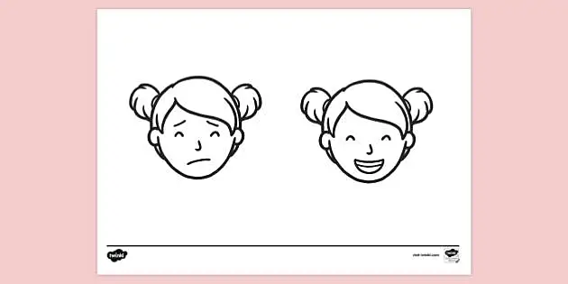 Emotions Colouring Page | Colouring Sheets