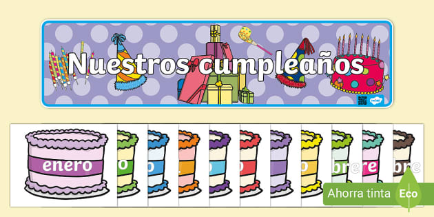 Cartel: Pastel de cumpleaños (profesor hizo) - Twinkl