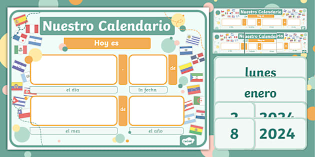 👉 Spanish: Calendar Display Pack (teacher made) - Twinkl