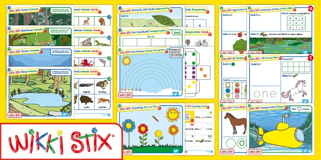 Wikki Stix Basic Shapes Kit Helps Kids Learn Individual Shapes and How to  Combine Shapes with Colorful, Hands-on Fun Activities, Made in The USA