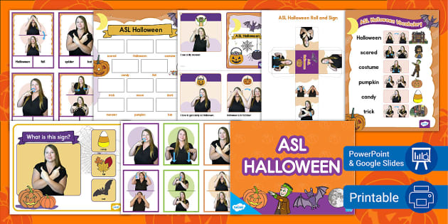 ASL Halloween Activity Pack (Teacher-Made) - Twinkl