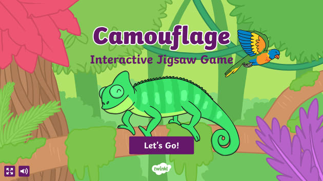 Camouflage Jigsaw Game - Twinkl