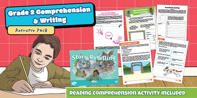 Send Writing Area Grade 2 Comprehension & Writing Resource Pack