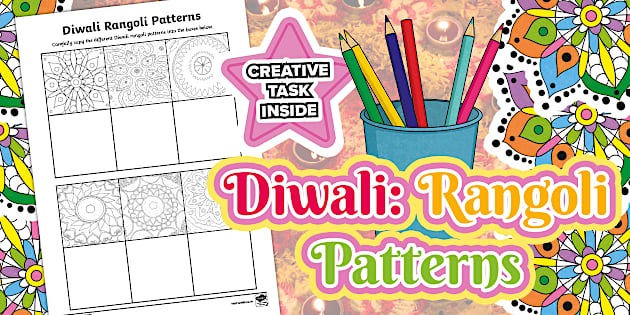 Diwali: Rangoli Patterns Drawing Exercises