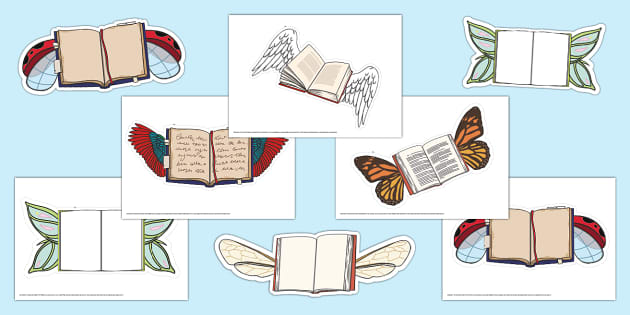 Flying Books Display Cut-Outs - Twinkl