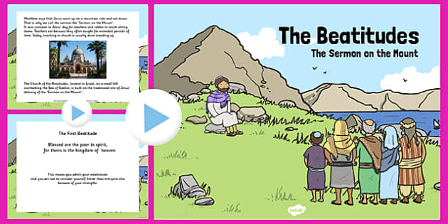 The Beatitudes Sermon on the Mount PowerPoint (teacher made)
