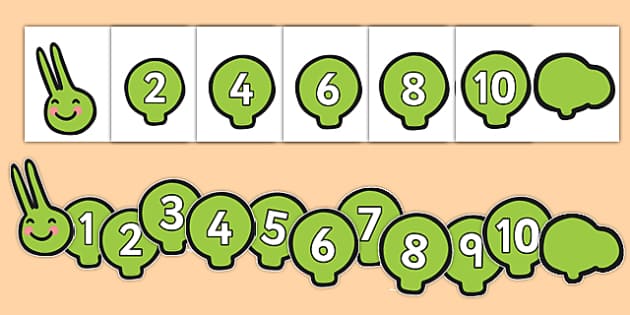 0 10 on caterpillar number line