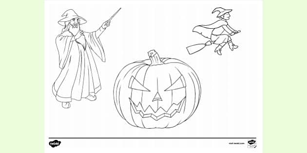 FREE! - Halloween Colouring | Colouring Sheets - Twinkl