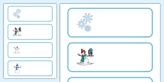 Snowman Editable Drawer Labels (teacher made) - Twinkl