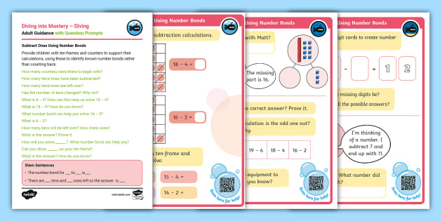 👉 Y1 DIM: Step 6 Subtract Ones Using Number Bonds