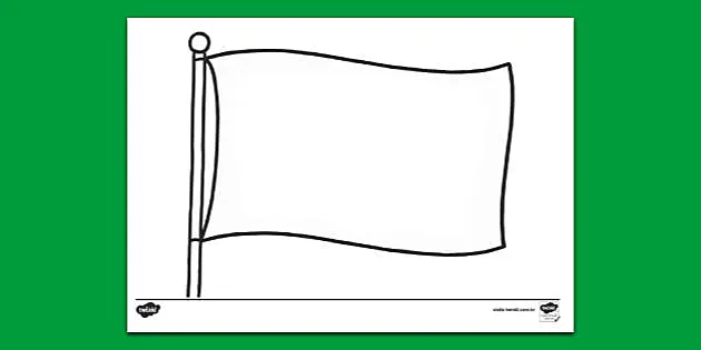 Bandeira em Branco para Colorir (Teacher-Made) - Twinkl