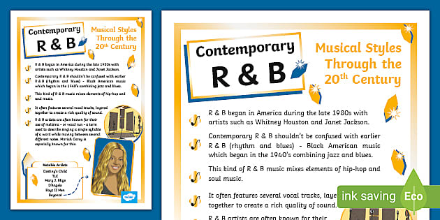 Musical Styles Through The th Century Contemporary R N B Information