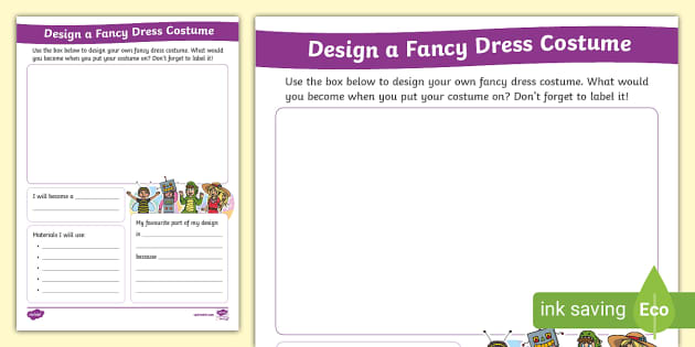 Design a Fancy Dress Costume (teacher made) - Twinkl