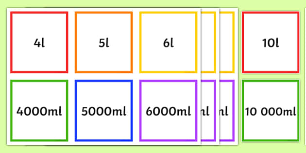 Liter Litre Jug - Kitchen Volume Metric Measure Liquid Math Clip Art Color