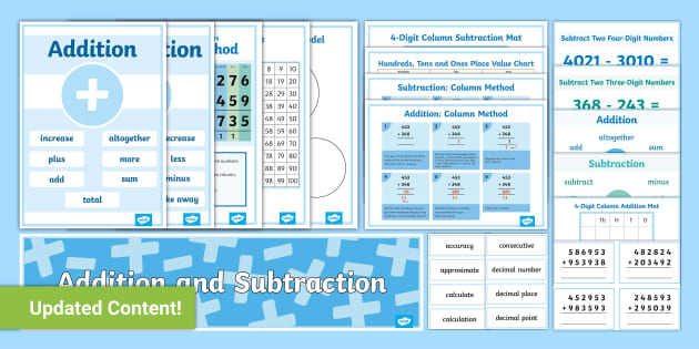 PlanIt Maths Y5 Addition and Subtraction Display Pack