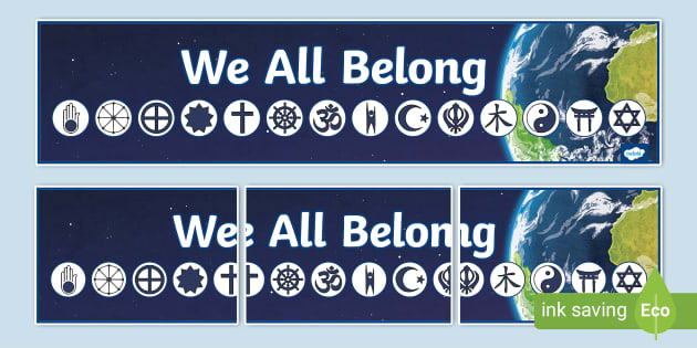 We All Belong Banner KS2 (Hecho por educadores) - Twinkl