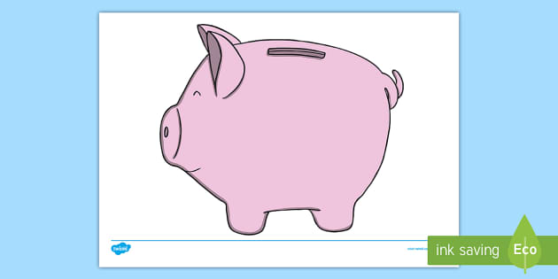 Plain Piggy Bank Worksheet / Worksheet 