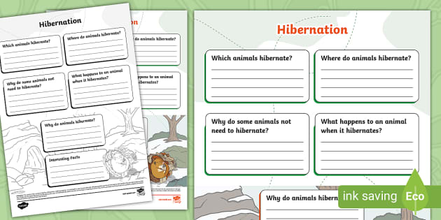 Hibernation Fact File Template (Teacher-Made) - Twinkl