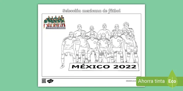 FREE! - Hoja para colorear: Selección mexicana de fútbol