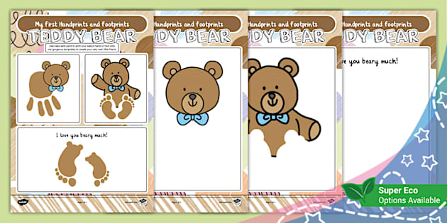 My First Teddy Bear Prints Activity 