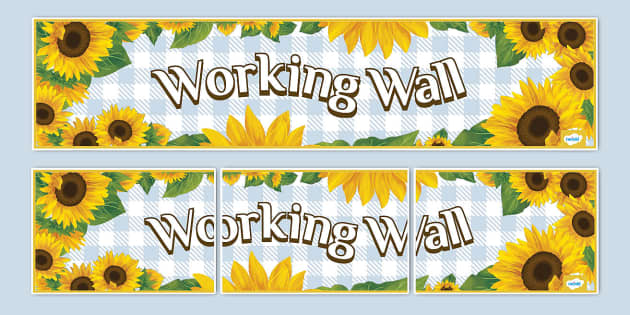 Sunflower-themed Working Wall Display Banner (teacher Made)