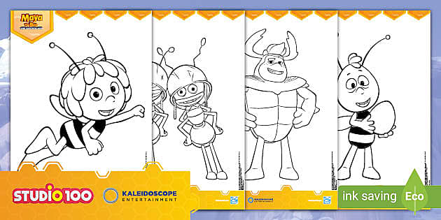 FREE! - Maya the Bee Colouring Pages | Maya the Bee 3 The Golden Orb