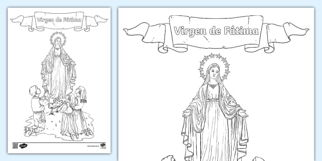 Dibujo de la Virgen de Fátima | Recursos Educativos Twinkl