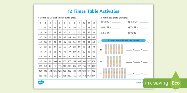 Year 3 Times Table and Division Challenge Sheet - Twinkl