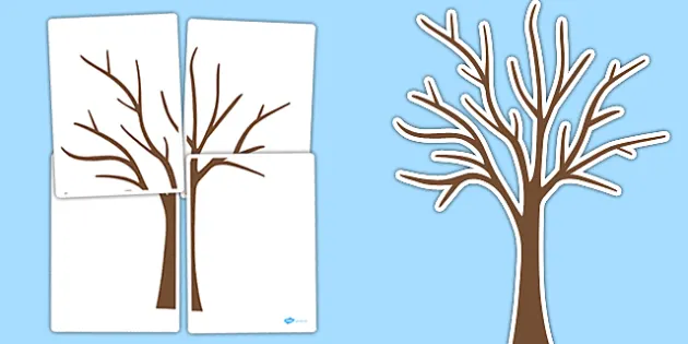 Printable PDF Tree With No Leaves Winter Tree Perfect for Thumb-print Tree  