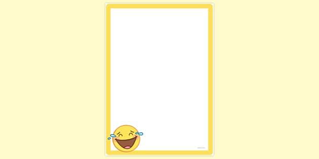 FREE! - 😊 Emoji Page Border | Page Borders | Twinkl