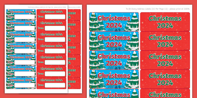 Christmas 2024 Labels (teacher made) - Twinkl