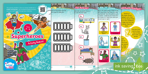 Superheroes Activity Booklet (Ages 3 - 5) (teacher Made)