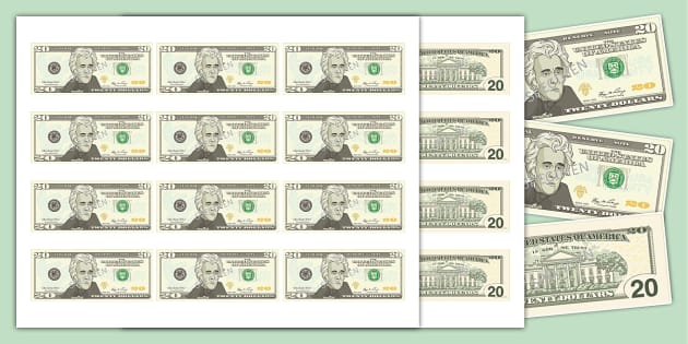 Money Stickers -   Money stickers, Money template, Play money