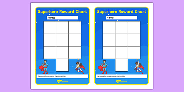 Superhero Themed Reward Chart (teacher made) - Twinkl