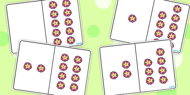 Pink Flower Counting Number Bonds to 10 (teacher made)