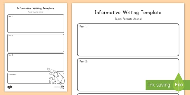 Favorite Animal Informative Writing Template (teacher made)