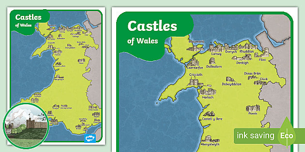 Castles of Wales Map | Welsh Landmarks (teacher made)