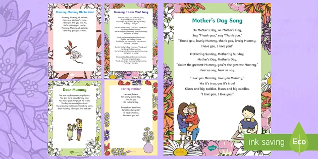 Mother S Day Card Verse Insert Primary Resources