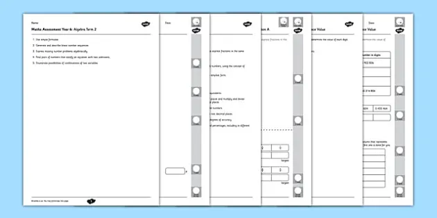 year 6 maths assessment pack term 2