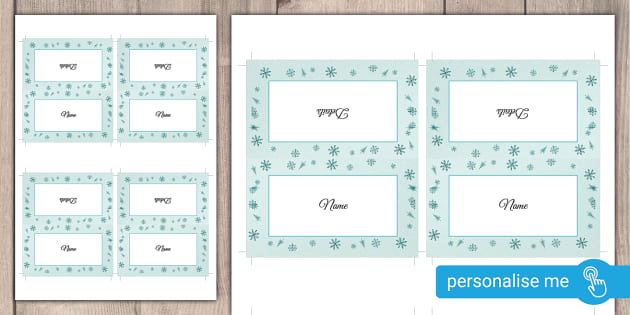 Snowflake Place Cards (teacher made) - Twinkl