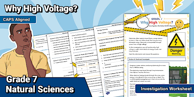 Spring Investigation Science Grade 7 - NS - Term 3 - Why High Voltage? – Investigation Worksheet ...