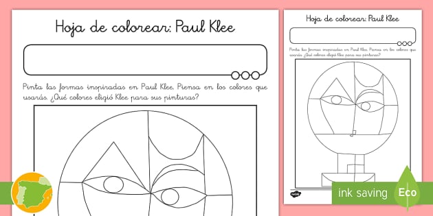 Hoja de colorear: Paul Klee