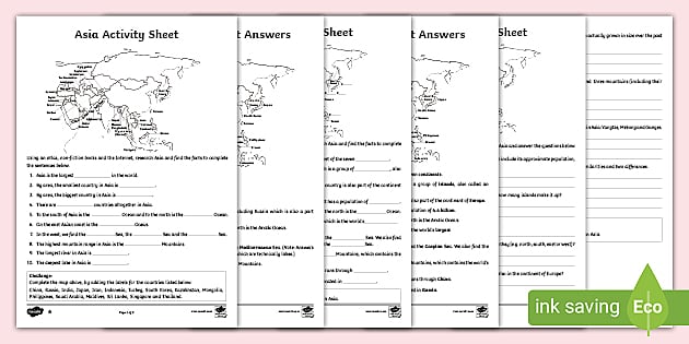 KS2 Asia Facts Differentiated Worksheet Lehrer Gemacht   T G 647 Ks2 Asia Facts Differentiated Worksheet Ver 3 