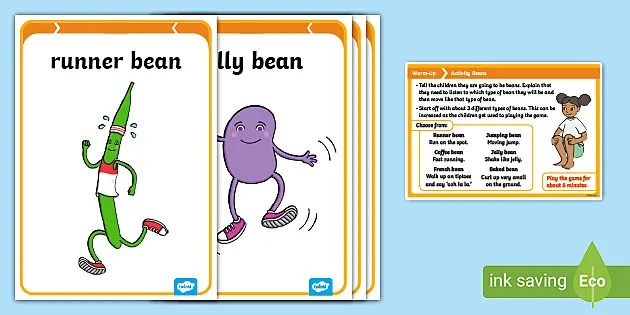 Foundation P E Reception Activity Beans Warm Up Activity