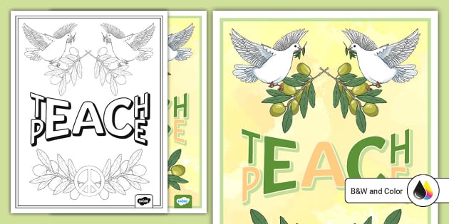 Teach Peace Poster (teacher made) - Twinkl