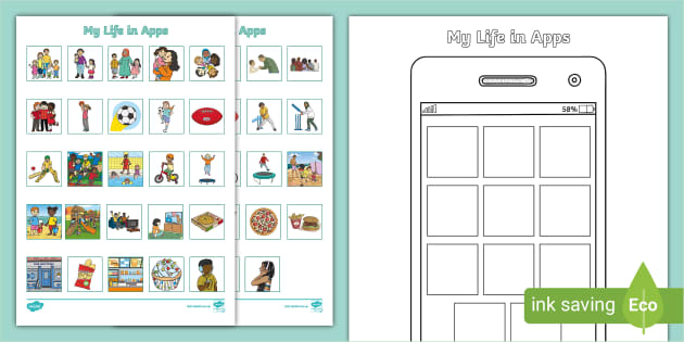 My Life in Apps Worksheet (teacher made) - Twinkl My Life in Apps Worksheet (teacher made) - Twinkl