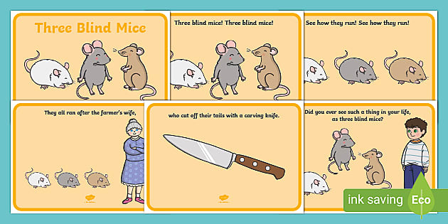 Teaching Resource Sack Nursery Rhyme Bag SUPPLIED EMPTY 3 Three Blind Mice 