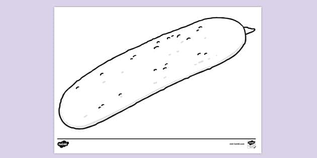 Cucumber Colouring Page