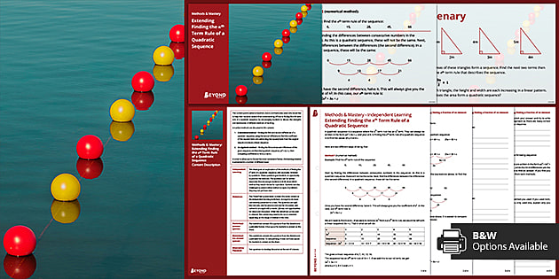 👉 Methods And Mastery Extending Finding The Nth Term Rule Of A Quadratic